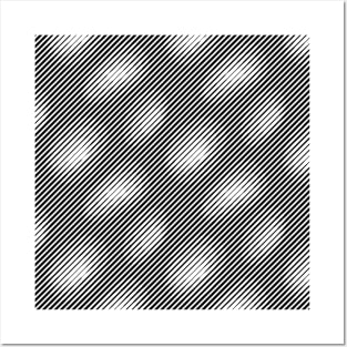 Halftone bitmap lines retro Eggs Black White Pattern Posters and Art